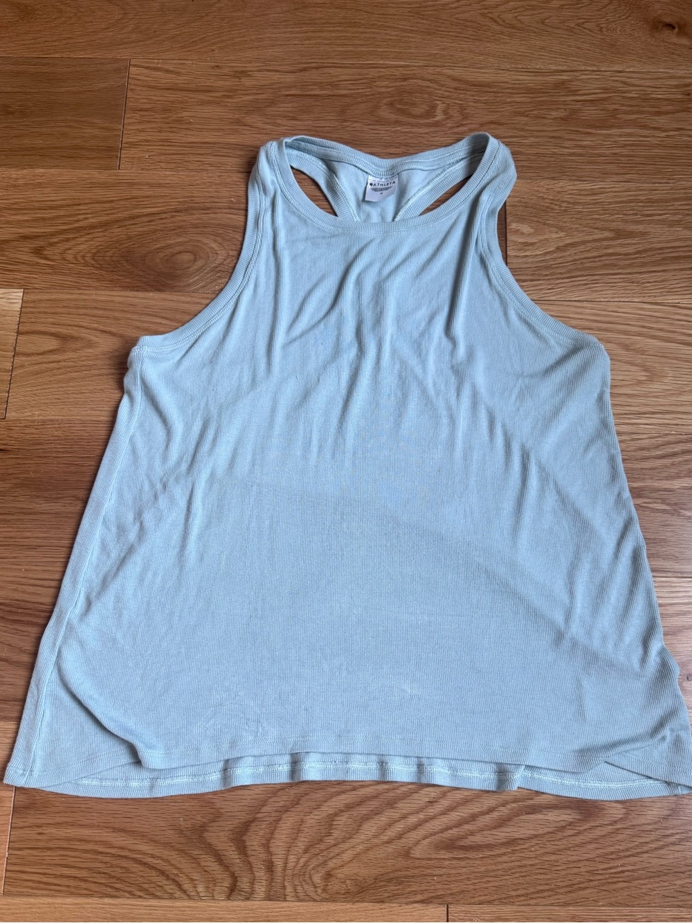 Athleta mint blue/green Ribbed Racerback Tank Top - Picture 3 of 7